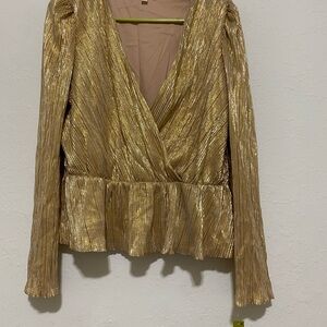 Gold Metallic Women's Top Gianni Bini